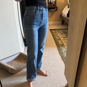 Denim Forum Straight Leg Blue Jeans